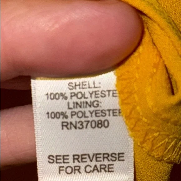 Cato Sleveless Blouse Top Golden Rod Yellow Women’s XS Extra Small - Picture 8 of 8